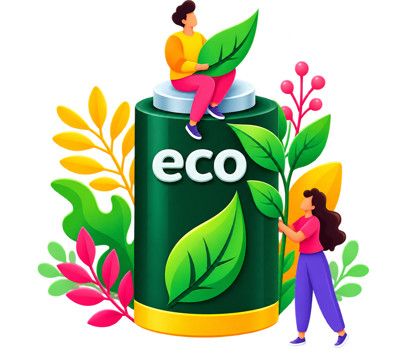 Eco-friendly carbon footprint illustration